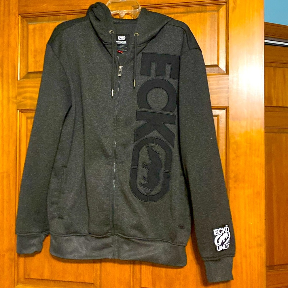 Men size L , ECKO Unlimited dark Grey Hoodie